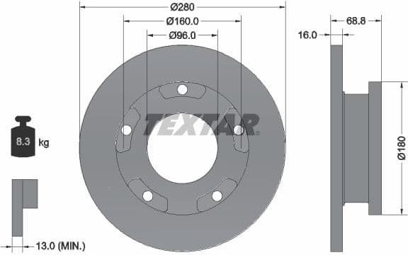Brake Disc PRO 92159103