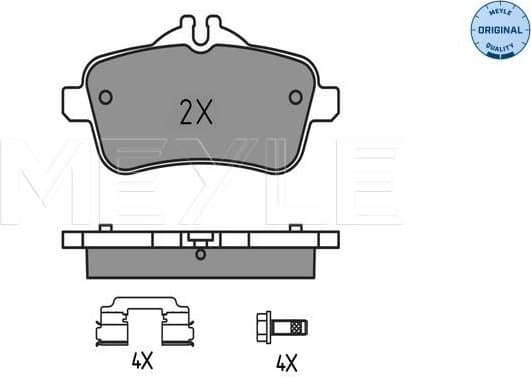Brake Pad Set, disc brake MEYLE-ORIGINAL: True to OE. 025 252 1618