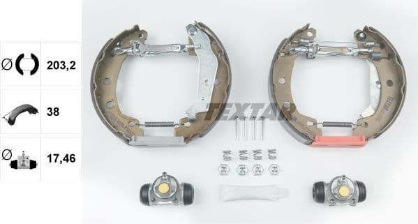 Brake Shoe Set Shoe Kit Pro 84049500