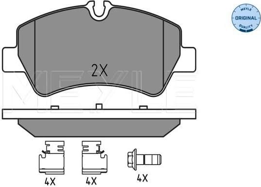 Brake Pad Set, disc brake MEYLE-ORIGINAL: True to OE. 025 256 0418