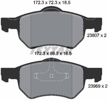 Brake Pad Set, disc brake Q+ 2380701