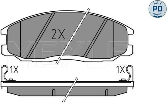 Brake Pad Set, disc brake MEYLE-PD: Advanced performance and design. 025 235 6916/PD