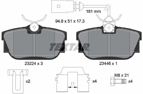 Brake Pad Set, disc brake Q+ 2322416