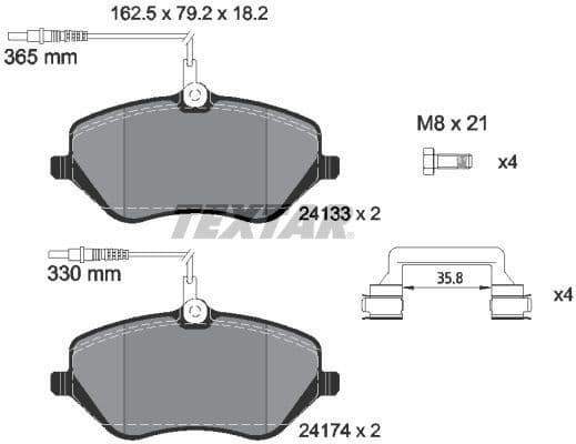 Brake Pad Set, disc brake Q+ 2413301