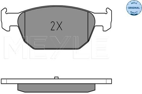 Brake Pad Set, disc brake MEYLE-ORIGINAL: True to OE. 025 247 9617/W - image 2