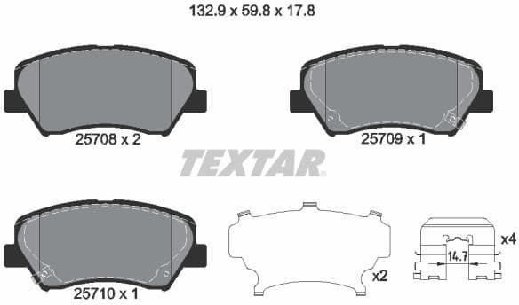 Brake Pad Set, disc brake Q+ 2570801
