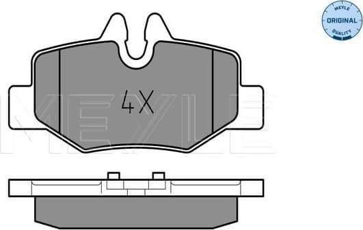 Brake Pad Set, disc brake MEYLE-ORIGINAL: True to OE. 025 240 0817