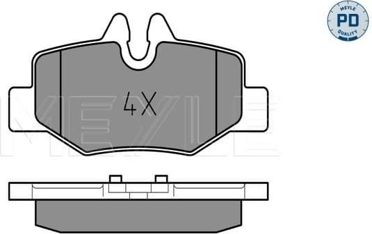 Brake Pad Set, disc brake MEYLE-PD: Advanced performance and design. 025 240 0817/PD
