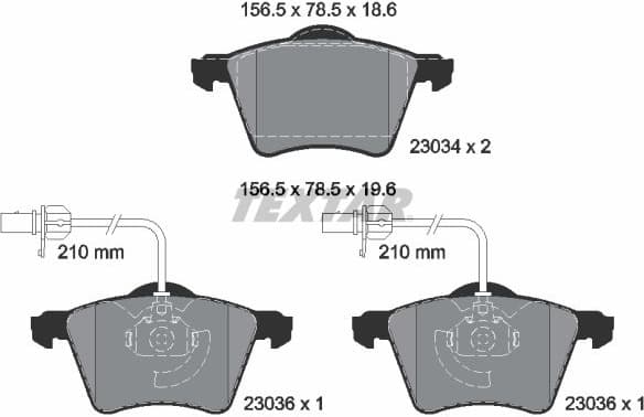 Brake Pad Set, disc brake Q+ 2303401