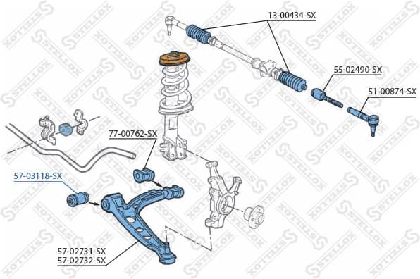 Mounting, control/trailing arm 57-03118-SX