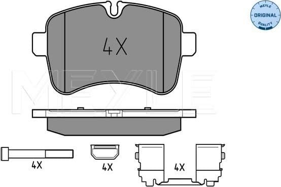 Brake Pad Set, disc brake MEYLE-ORIGINAL: True to OE. 025 292 3221