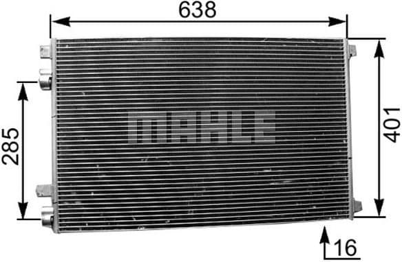 Condenser, air conditioning BEHR AC 360 001S