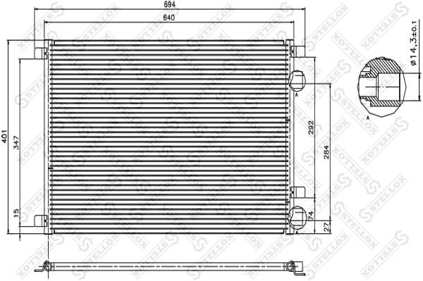 Condenser, air conditioning 10-45034-SX