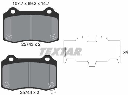 Brake Pad Set, disc brake 2574301