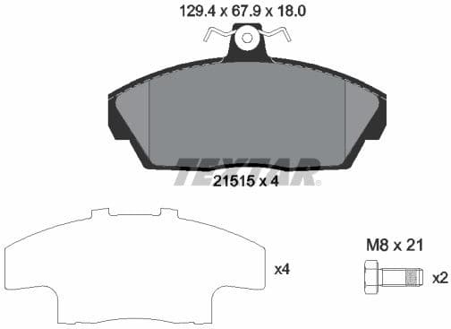 Brake Pad Set, disc brake 2151504