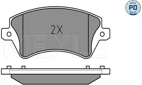 Brake Pad Set, disc brake MEYLE-PD: Advanced performance and design. 025 237 6617/PD - image 2