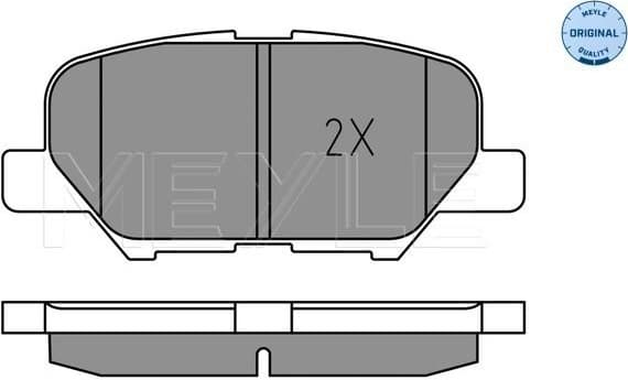 Brake Pad Set, disc brake MEYLE-ORIGINAL: True to OE. 025 256 8814 - image 2