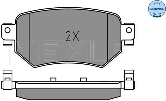 Brake Pad Set, disc brake MEYLE-ORIGINAL: True to OE. 025 223 4915 - image 2