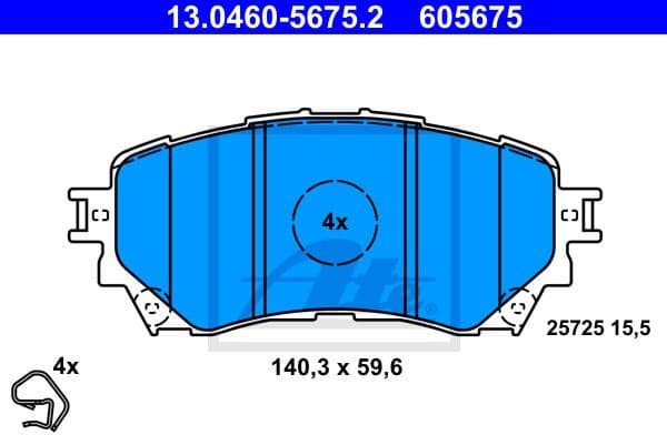Brake Pad Set, disc brake 13046056752