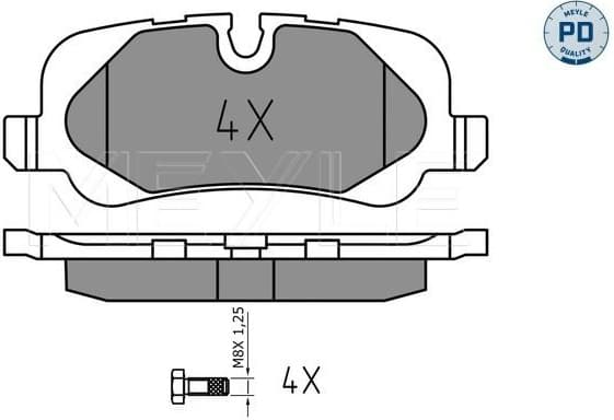 Brake Pad Set, disc brake MEYLE-PD: Advanced performance and design. 025 241 9217/PD