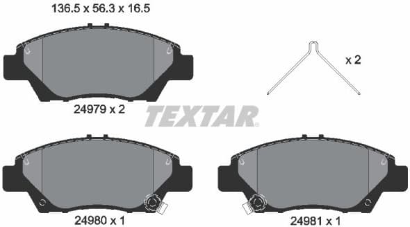 Brake Pad Set, disc brake 2497901