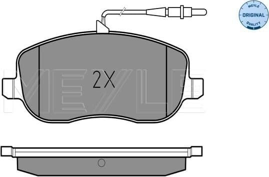 Brake Pad Set, disc brake MEYLE-ORIGINAL: True to OE. 025 202 6119/W
