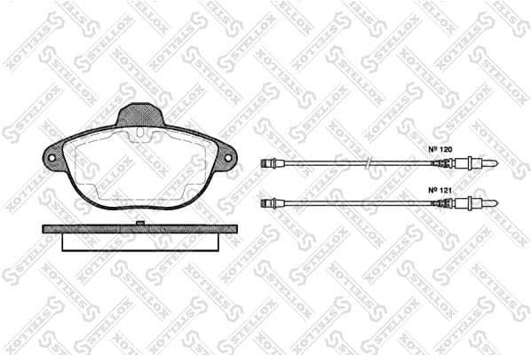 Brake Pad Set, disc brake 619 004B-SX