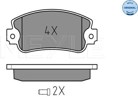 Brake Pad Set, disc brake MEYLE-ORIGINAL: True to OE. 025 209 5018/W