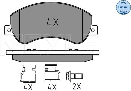 Brake Pad Set, disc brake MEYLE-ORIGINAL: True to OE. 025 244 8418