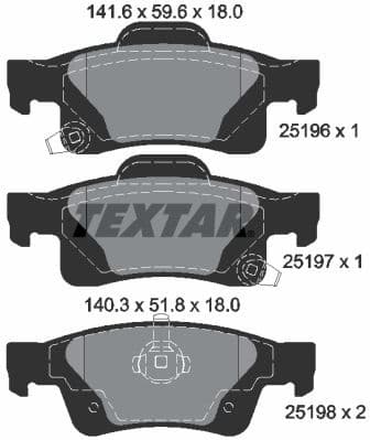 Brake Pad Set, disc brake Q+ 2519601