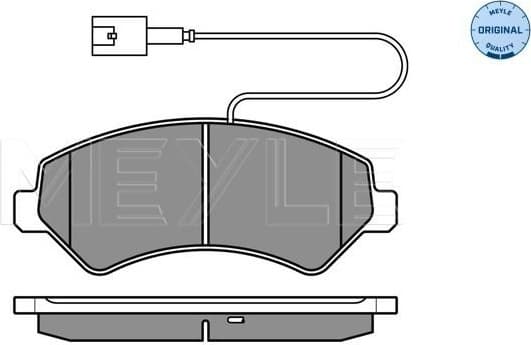 Brake Pad Set, disc brake MEYLE-ORIGINAL: True to OE. 025 244 6619/W1 - image 2