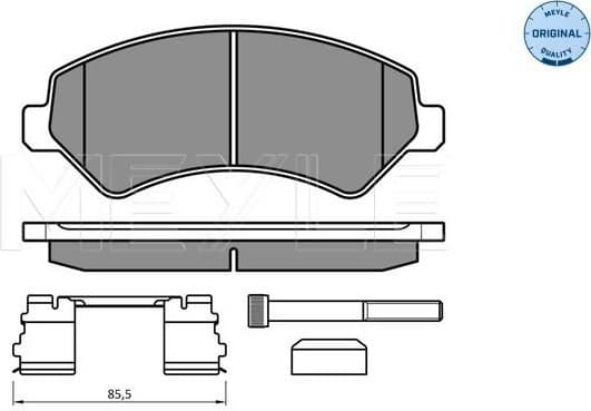 Brake Pad Set, disc brake MEYLE-ORIGINAL: True to OE. 025 244 6619/W2