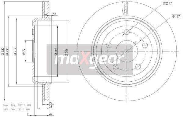 Brake Disc 19-3225 - image 2