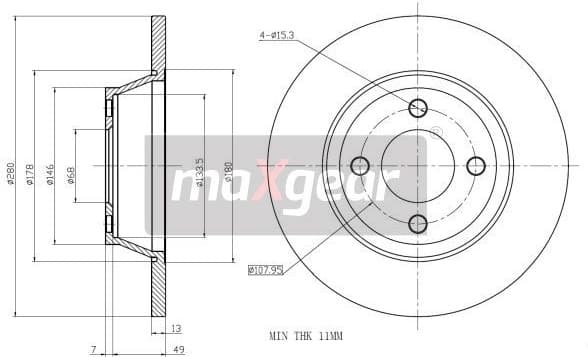 Brake Disc 19-0782 - image 2
