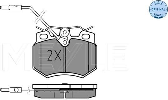 Brake Pad Set, disc brake MEYLE-ORIGINAL: True to OE. 025 210 8017/W
