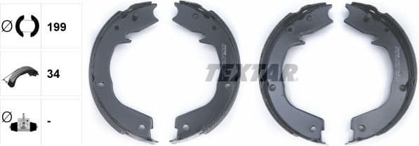 Brake Shoe Set, parking brake 91066000