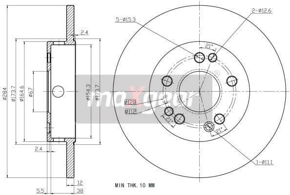 Brake Disc 19-0719 - image 2