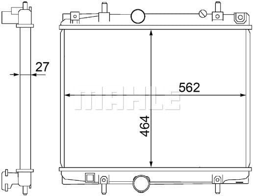 Radiator, engine cooling BEHR CR 1437 000S - image 2