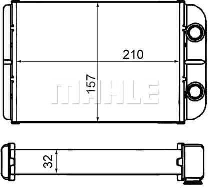 Heat Exchanger, interior heating BEHR AH 58 000S