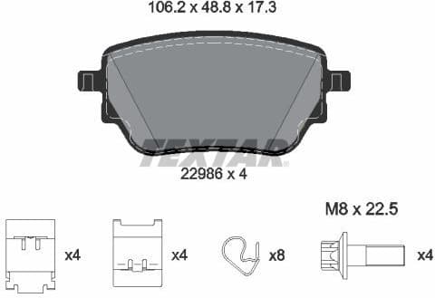 Brake Pad Set, disc brake Q+ 2298601