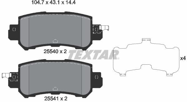 Brake Pad Set, disc brake 2554001