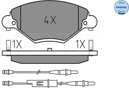 Brake Pad Set, disc brake MEYLE-ORIGINAL: True to OE. 025 232 7717/W
