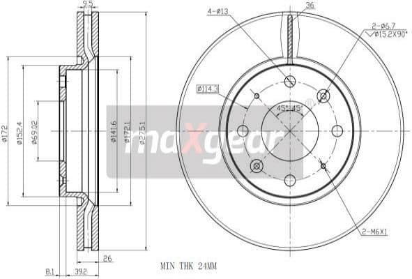 Brake Disc 19-2475