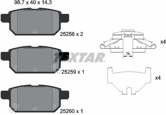 Brake Pad Set, disc brake 2525801