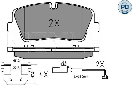 Brake Pad Set, disc brake MEYLE-PD: Advanced performance and design. 025 223 7017/PD