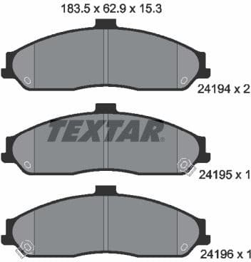 Brake Pad Set, disc brake 2419401