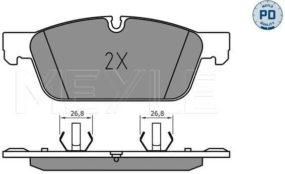 Brake Pad Set, disc brake MEYLE-PD: Advanced performance and design. 025 255 3119/PD