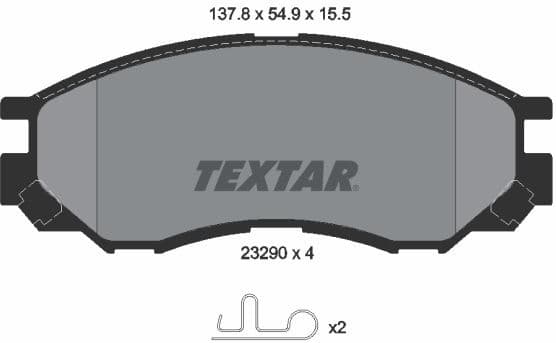 Brake Pad Set, disc brake 2329002