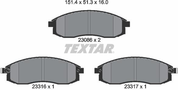 Brake Pad Set, disc brake 2308602