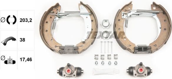Brake Shoe Set Shoe Kit Pro 84048002